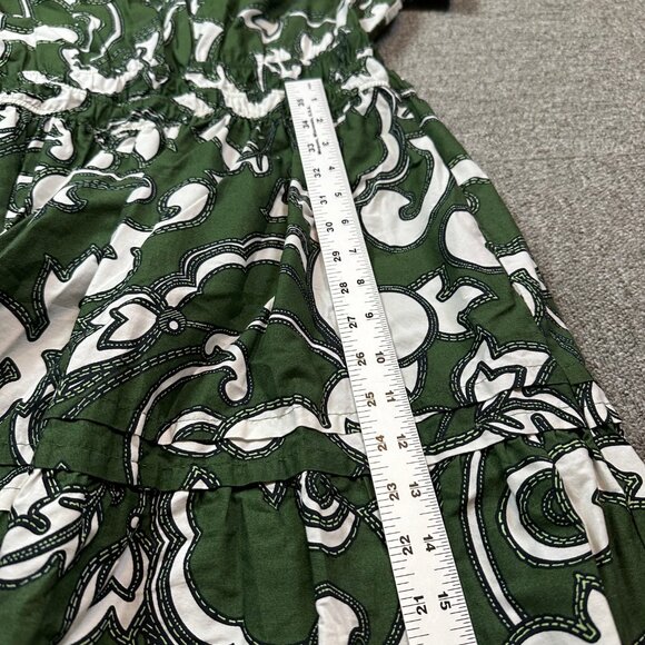 Anthropologie Somerset Maxi Dress Tiered Dark Green Print Women's Size Medium - Picture 7 of 8